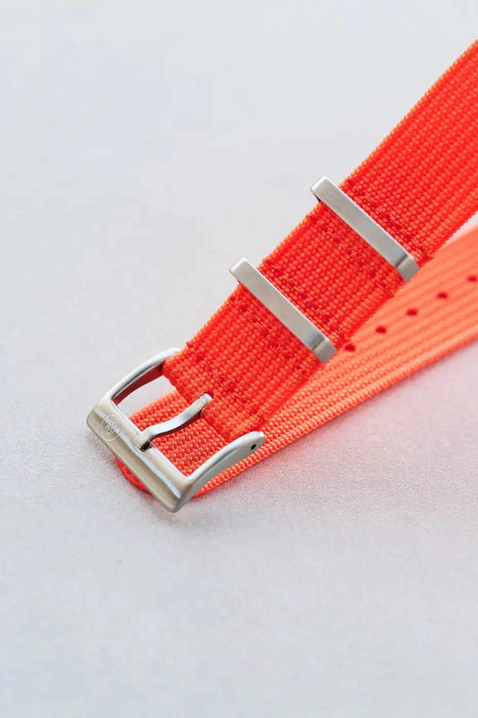 Premium Ribbed Kumaş Saat Kayışı - Tangerine - Image 2