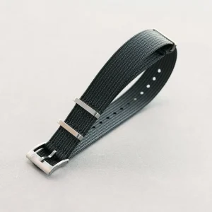 Premium Ribbed Kumaş Saat Kayışı - Graphite Gri