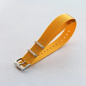Premium Ribbed Kumaş Saat Kayışı - Mustard Sarı
