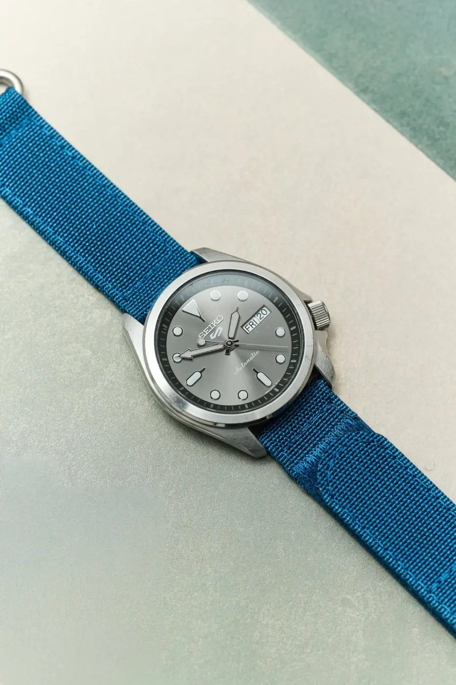Premium Ribbed Two Piece Ballistic Nylon Strap - Ocean Blue - Image 2
