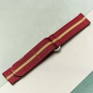 Premium Ribbed İki Parça Balistik Naylon Kayış - Bordo & Haki