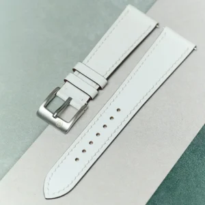 Slimline Saffiano Keçi Derisi (Chevre) Kayış - Blanc - Hazır Stok