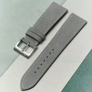 Alcantara Saat Kayışı - Gri - Hazır Stok