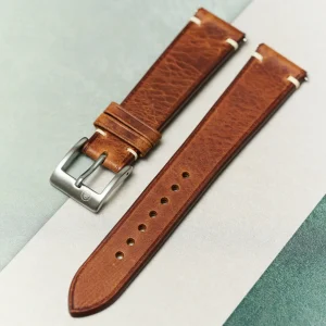 Badalassi Wax Minimal Dikiş Kayış - Taba Kahverengi - Hazır Stok