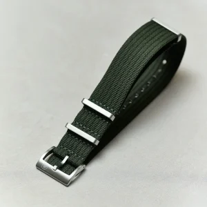 Pleated Kumaş Military Saat Kayışı - Asker Yeşili
