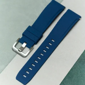 Curved Lug Kauçuk Kayış - Lacivert