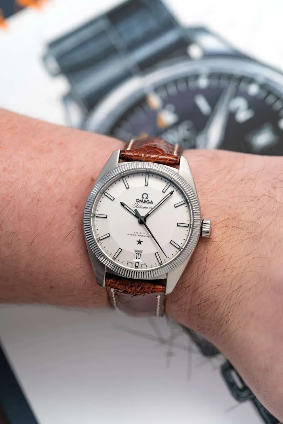 Omega-Style Deployant Ostrich Shin Strap – Cognac - Image 2