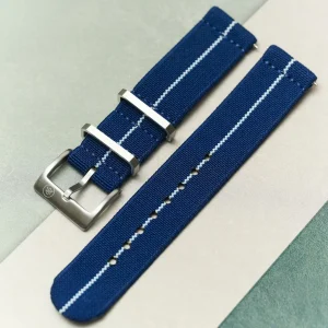 FieldFlex - İki Parça Naylon Kayış, Navy & Beyaz