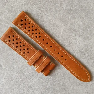 French Calfskin Rally Watch Strap - Tan