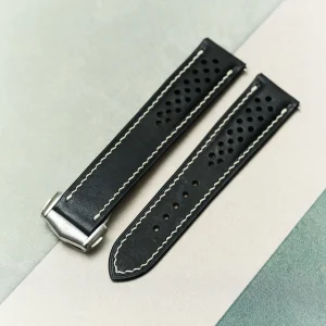 Omega Katlanır Toka - Pueblo Saat Kayışı - Rally Siyah - Hazır Stok