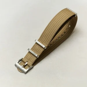 Pleated Kumaş Military Saat Kayışı - Mocha