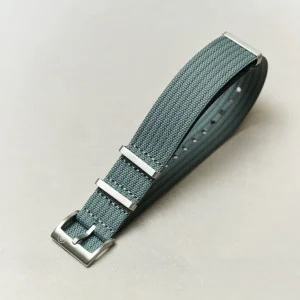 Pleated Kumaş Military Saat Kayışı - Gri