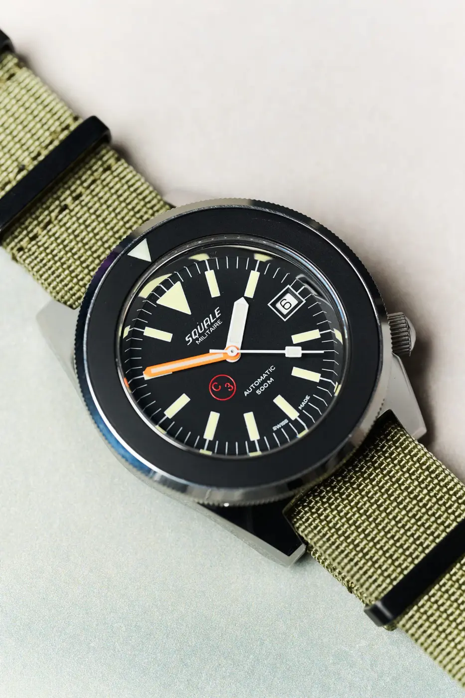 Premium Ribbed Kumaş Saat Kayışı - Asker Yeşili PVD - Image 3
