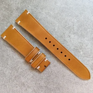 Fransız Dana Derisi Kayış Minimal Dikiş - Honey Taba