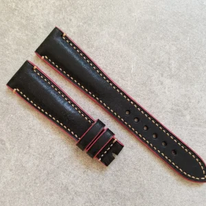 Pueblo Leather Strap - Black, Red & Gold