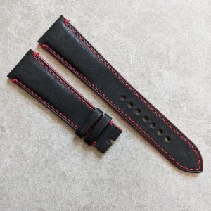 Pueblo Leather Strap - Black & Red