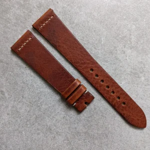 Badalassi Wax Kayış Vintage Dikiş - Taba Kahverengi ile Krem Dikiş