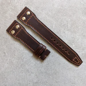 Chromexcel IWC Twin Rivet Saat Kayışı - Chocolate ile Hazelnut Dikiş