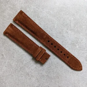 Premium Süet Kayış - Kahverengi ile Padding