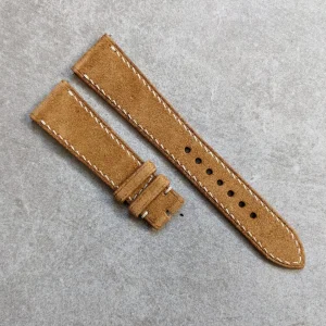 Premium Süet Kayış - Haki Taba