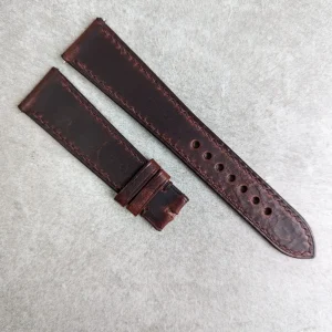 Badalassi Wax Strap - Dark Brown W/Matching stitch