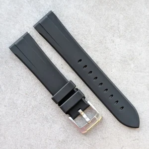 Soft Touch Chamfered Kauçuk Kayış - Siyah