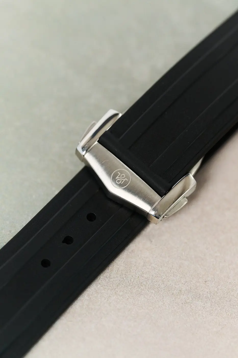 Omega Seamaster 300 Katlanır Toka Kauçuk Kayış - Siyah - Image 3