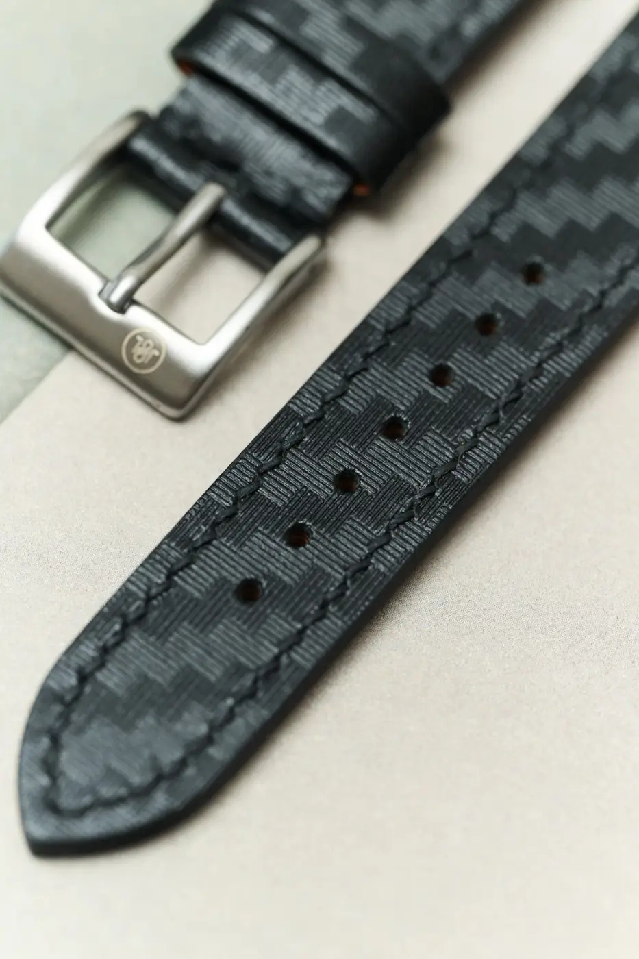 Saffiano Carbon Weave Strap - Black - RTW - Image 4