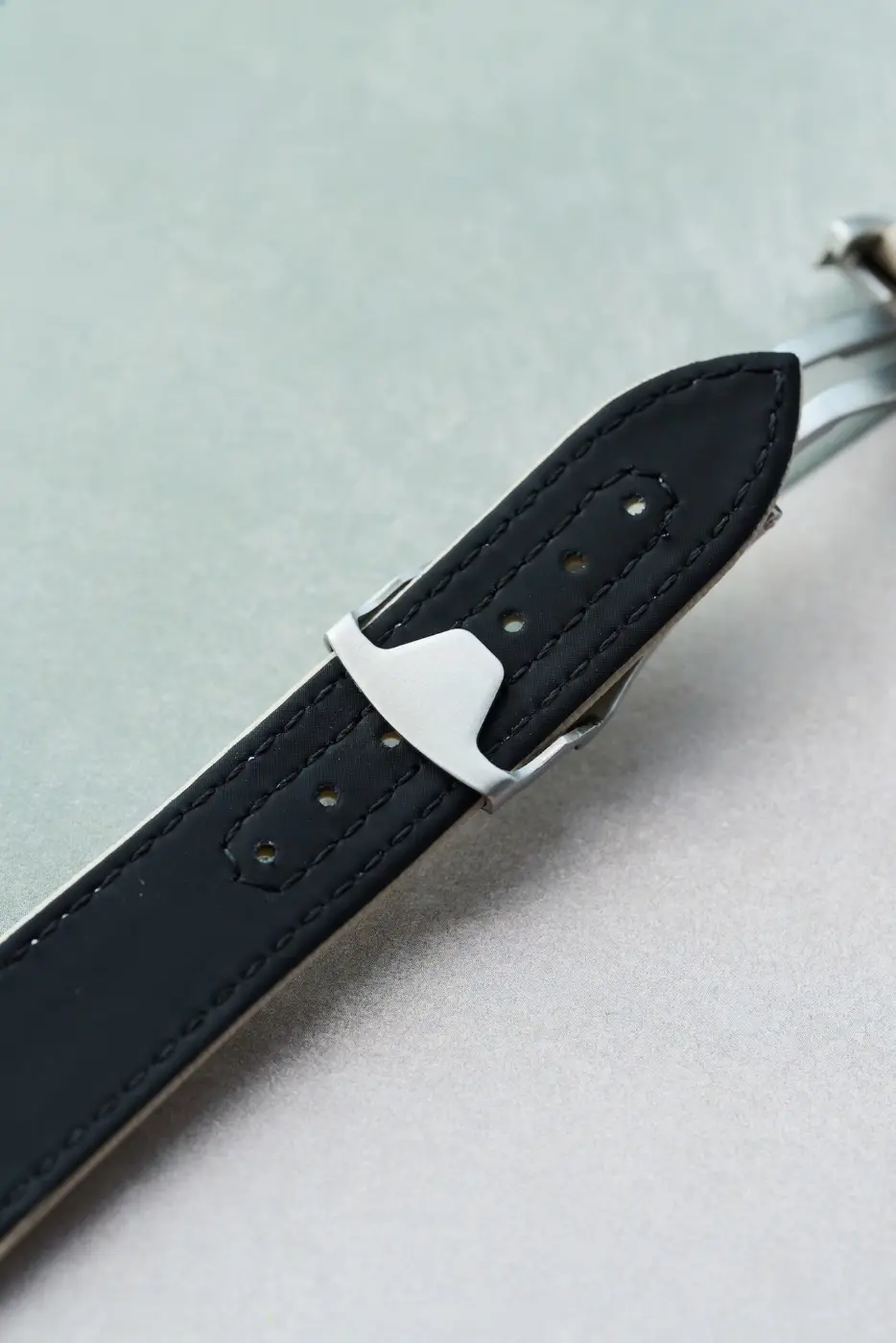 Omega-Style Deployant Sailcloth Watch Strap - Sandstone - Image 5