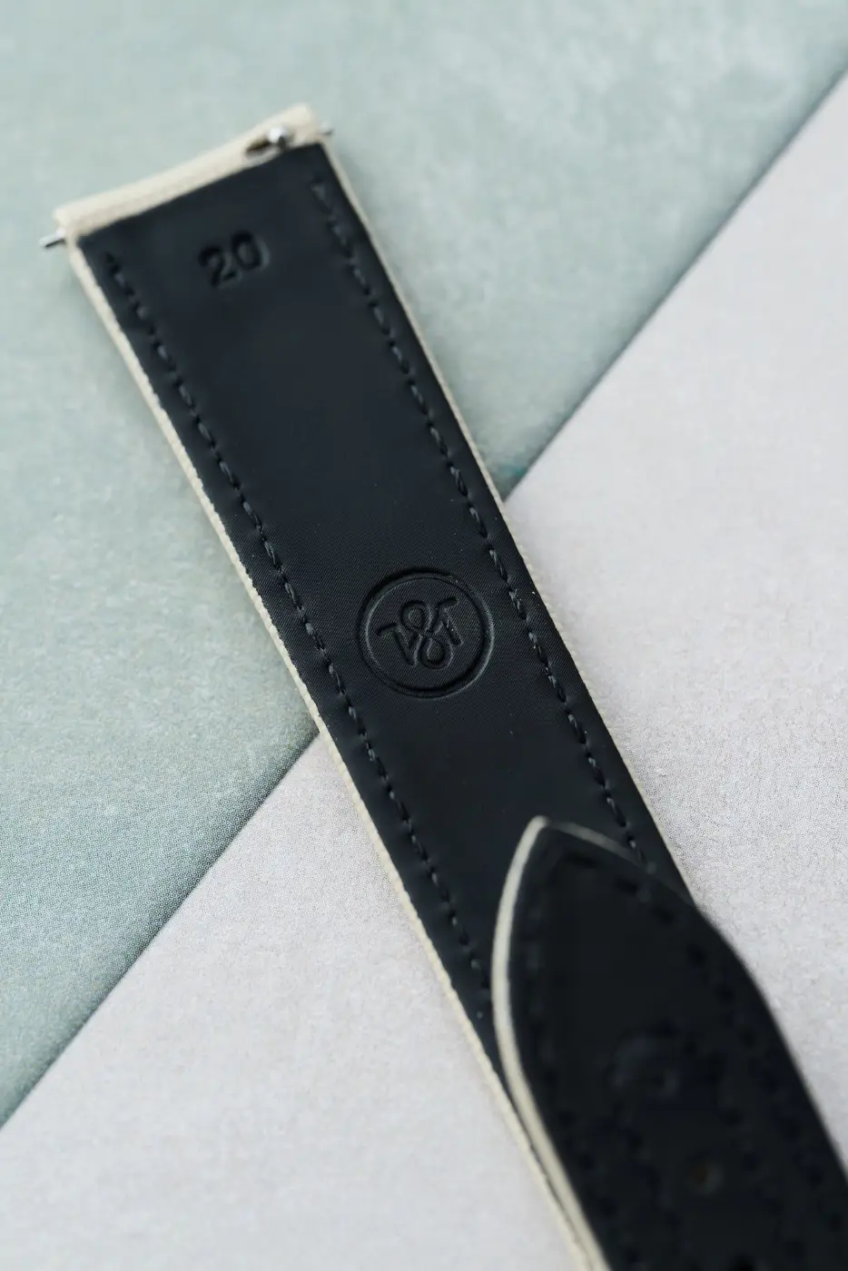 Omega-Style Deployant Sailcloth Watch Strap - Sandstone - Image 6