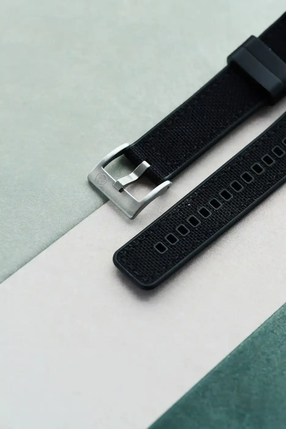 Sailcloth & Rubber Strap - Black - Image 4