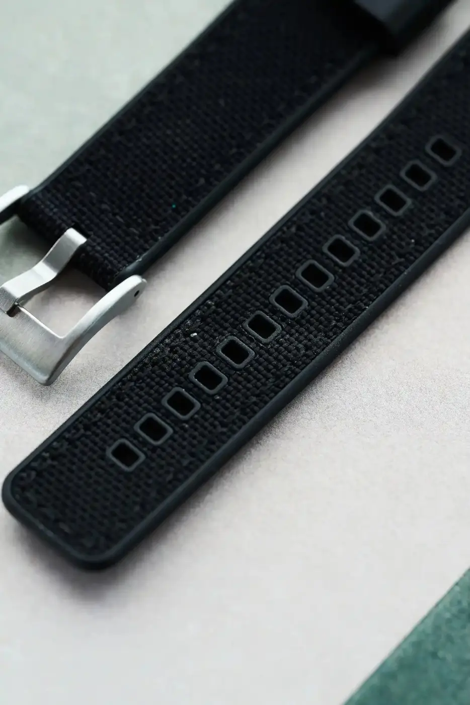 Sailcloth & Rubber Strap - Black - Image 5