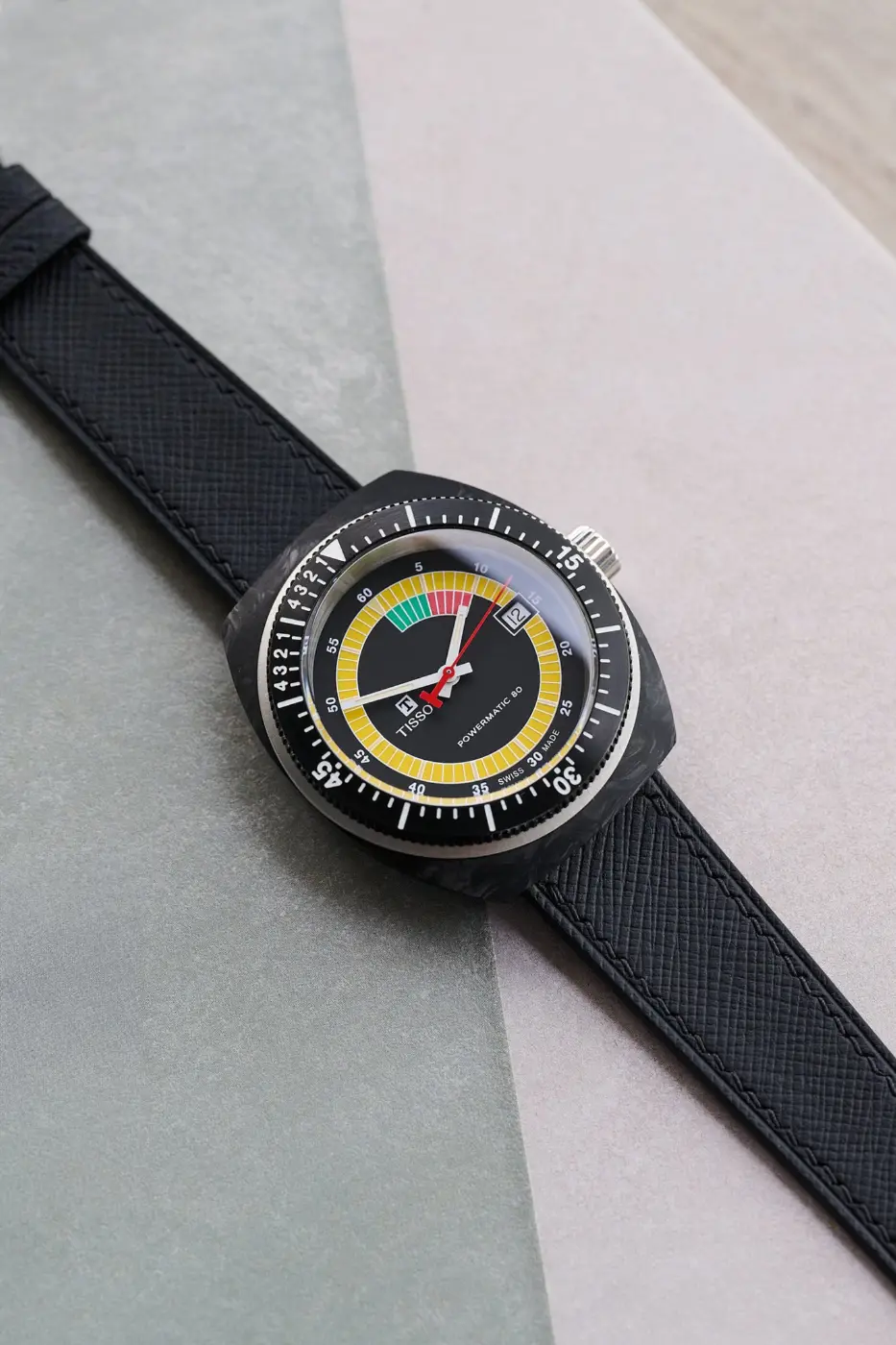 Slimline Saffiano Keçi Derisi (Keçi Derisi (Chevre)) Kayış - Siyah - Hazır Stok - Image 2