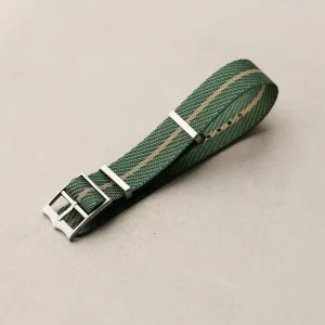 Woven Naylon Single Pass Kayış - Sage & Haki