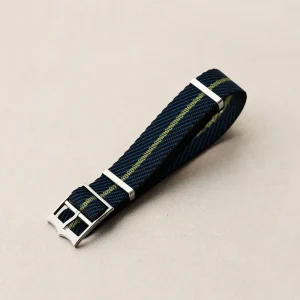Woven Naylon Single Pass Kayış - Navy, Siyah & Yeşil